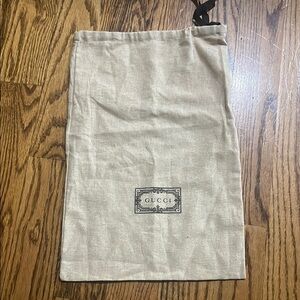 Gucci Tan and Black Dust Bag for shoes NEW